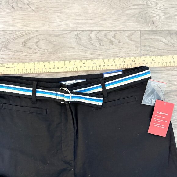 Croft & Barrow Womens Capri Pants Size 12 Black Stretch Crop Wide Leg Classic - Picture 10 of 14